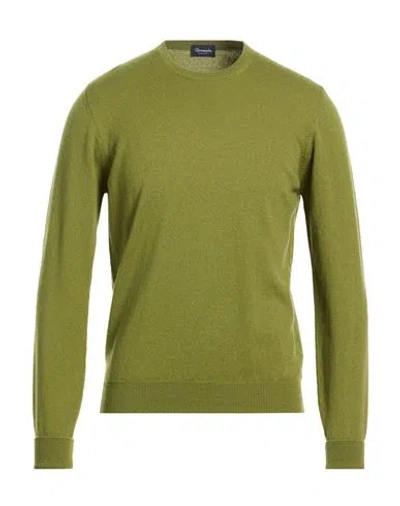 Drumohr Man Sweater Light Green Size 38 Cashmere