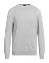 Drumohr Man Sweater Light Grey Size 42 Linen, Polyamide In Grey
