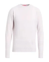 Drumohr Man Sweater Light Grey Size 42 Lambswool In Gray