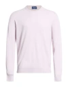 Drumohr Man Sweater Light Grey Size 42 Super 140s Wool In Pink