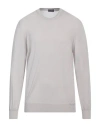 Drumohr Man Sweater Light Grey Size 44 Super 140s Wool
