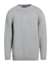 Drumohr Man Sweater Light Grey Size 46 Cashmere In Gray