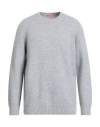 Drumohr Man Sweater Light Grey Size 48 Lambswool In Gray