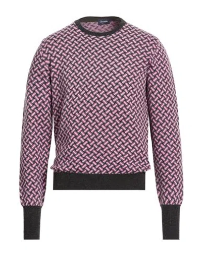 Drumohr Man Sweater Light Pink Size 46 Cashmere