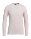 Drumohr Man Sweater Light Pink Size 48 Merino Wool In Pink