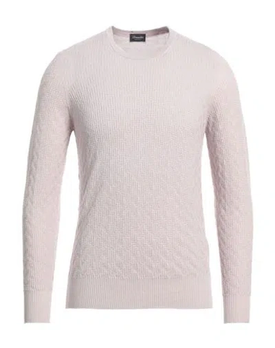 Drumohr Man Sweater Light Pink Size 48 Merino Wool
