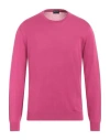 Drumohr Man Sweater Magenta Size 44 Cotton