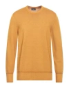 Drumohr Man Sweater Mandarin Size 46 Merino Wool In Orange