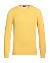 Drumohr Man Sweater Ocher Size 44 Lambswool In Yellow