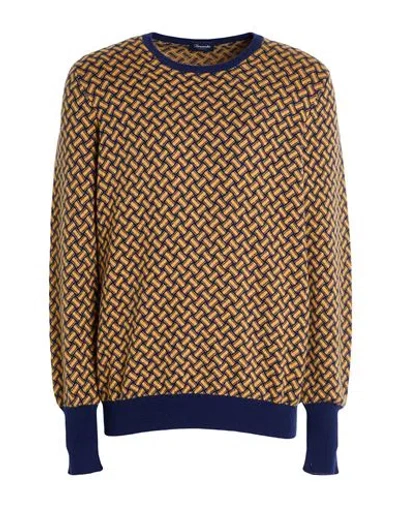 Drumohr Man Sweater Marigold Size 44 Cashmere In Multi