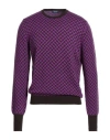 Drumohr Man Sweater Mauve Size 42 Cashmere In Purple