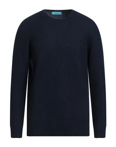 Drumohr Man Sweater Midnight Blue Size 44 Lambswool