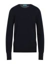 Drumohr Man Sweater Midnight Blue Size 46 Lambswool