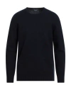 Drumohr Man Sweater Midnight Blue Size 50 Lambswool In Black