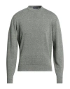 Drumohr Man Sweater Military Green Size 38 Linen, Polyamide
