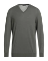 Drumohr Man Sweater Military Green Size 46 Super 140s Wool