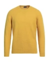 Drumohr Man Sweater Mustard Size 44 Lambswool In Yellow