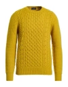Drumohr Man Sweater Mustard Size 44 Lambswool In Yellow