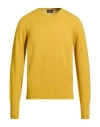 Drumohr Man Sweater Mustard Size 44 Lambswool In Yellow