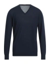 Drumohr Man Sweater Navy Blue Size 42 Super 140s Wool