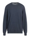 Drumohr Man Sweater Navy Blue Size 44 Merino Wool