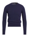 Drumohr Man Sweater Navy Size 36 Cashmere In Blue