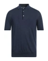 Drumohr Man Sweater Navy Size 38 Linen, Cotton