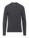 Drumohr Man Sweater Navy Size 44 Merino Wool In Blue