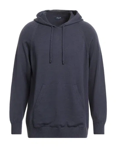 Drumohr Man Sweater Navy Size 46 Merino Wool