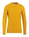 Drumohr Man Sweater Ocher Size 44 Lambswool In Yellow