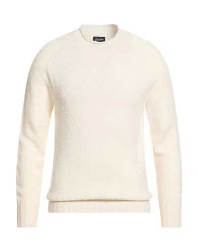 Drumohr Man Sweater Off White Size 44 Merino Wool
