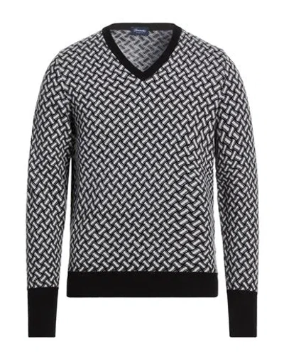 Drumohr Man Sweater Off White Size 46 Cashmere In Multi