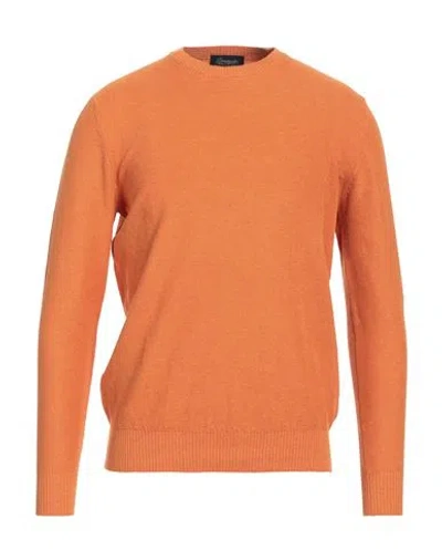 Drumohr Man Sweater Orange Size 42 Cotton