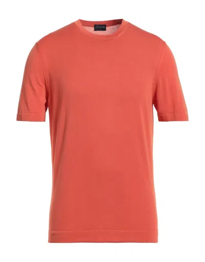 DRUMOHR DRUMOHR MAN SWEATER ORANGE SIZE 44 COTTON