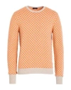 Drumohr Man Sweater Orange Size 46 Cashmere