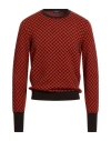 Drumohr Man Sweater Rust Size 46 Cashmere In Orange