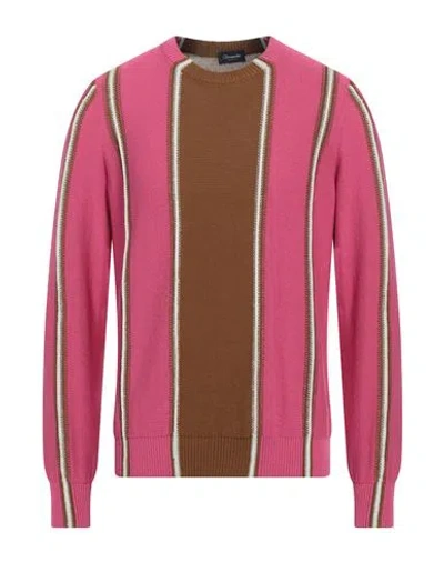 Drumohr Man Sweater Pink Size 38 Cotton