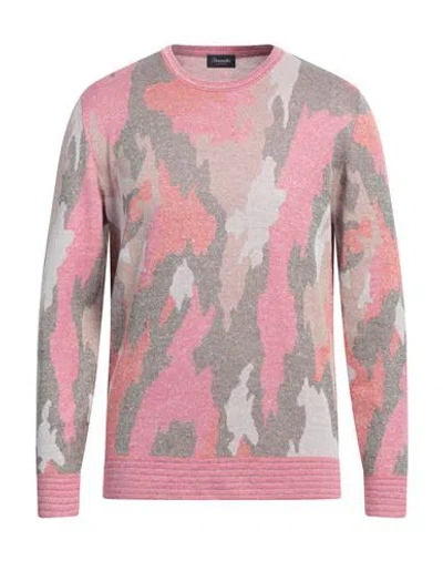 Drumohr Man Sweater Pink Size 40 Linen, Cotton
