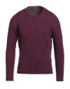Drumohr Man Sweater Plum Size 38 Lambswool In Purple