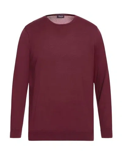 Drumohr Man Sweater Deep Purple Size 40 Cotton