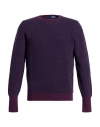 Drumohr Man Sweater Plum Size 44 Cashmere In Purple