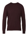 Drumohr Man Sweater Plum Size 46 Merino Wool In Purple