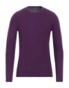 DRUMOHR DRUMOHR MAN SWEATER PURPLE SIZE 38 LAMBSWOOL