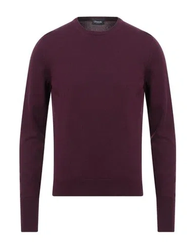 Drumohr Man Sweater Purple Size 44 Cashmere