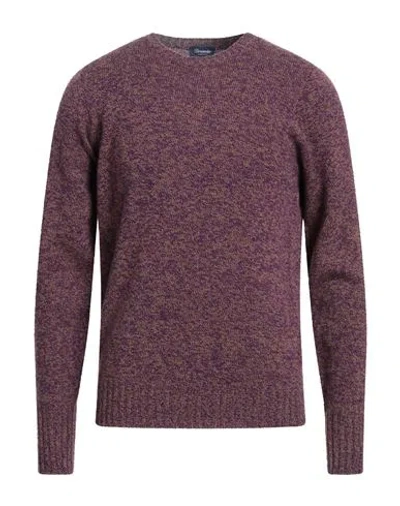 Drumohr Man Sweater Purple Size 44 Lambswool