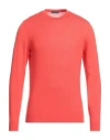 Drumohr Man Sweater Red Size 38 Super 140s Wool