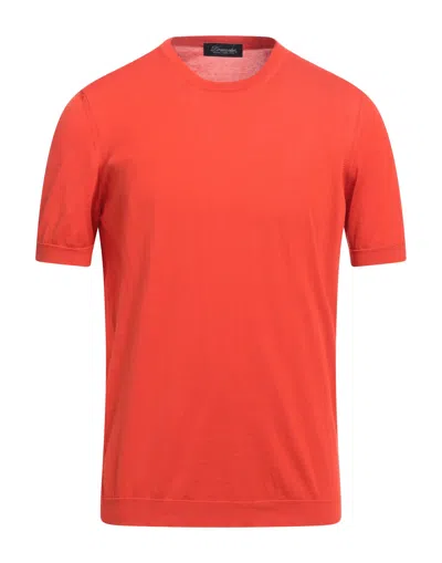 DRUMOHR DRUMOHR MAN SWEATER RED SIZE 40 COTTON