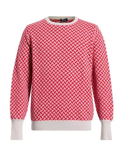Drumohr Man Sweater Red Size 44 Cashmere In Multi