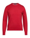 Drumohr Man Sweater Red Size 46 Merino Wool In Red
