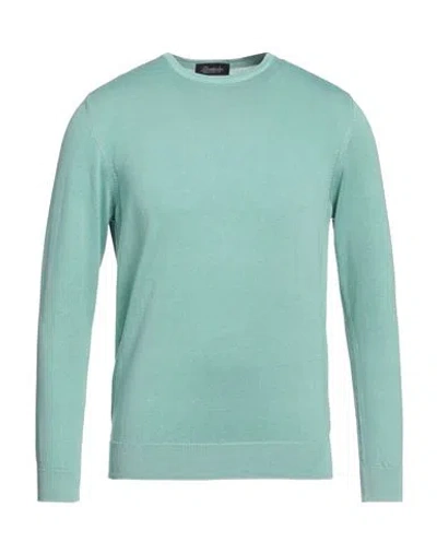 Drumohr Man Sweater Sage Green Size 40 Cotton